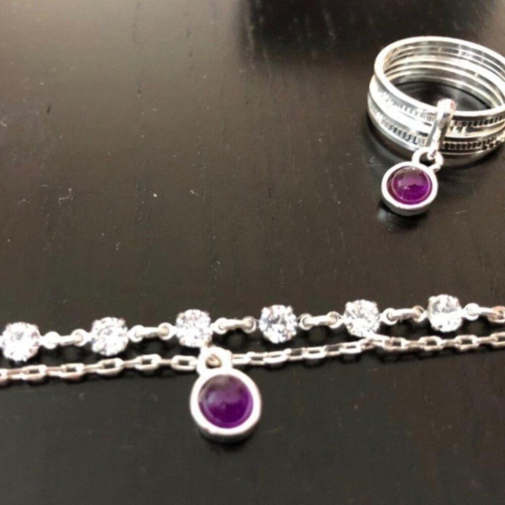 Amethyst ring & bracelet - Picture 4 of 16